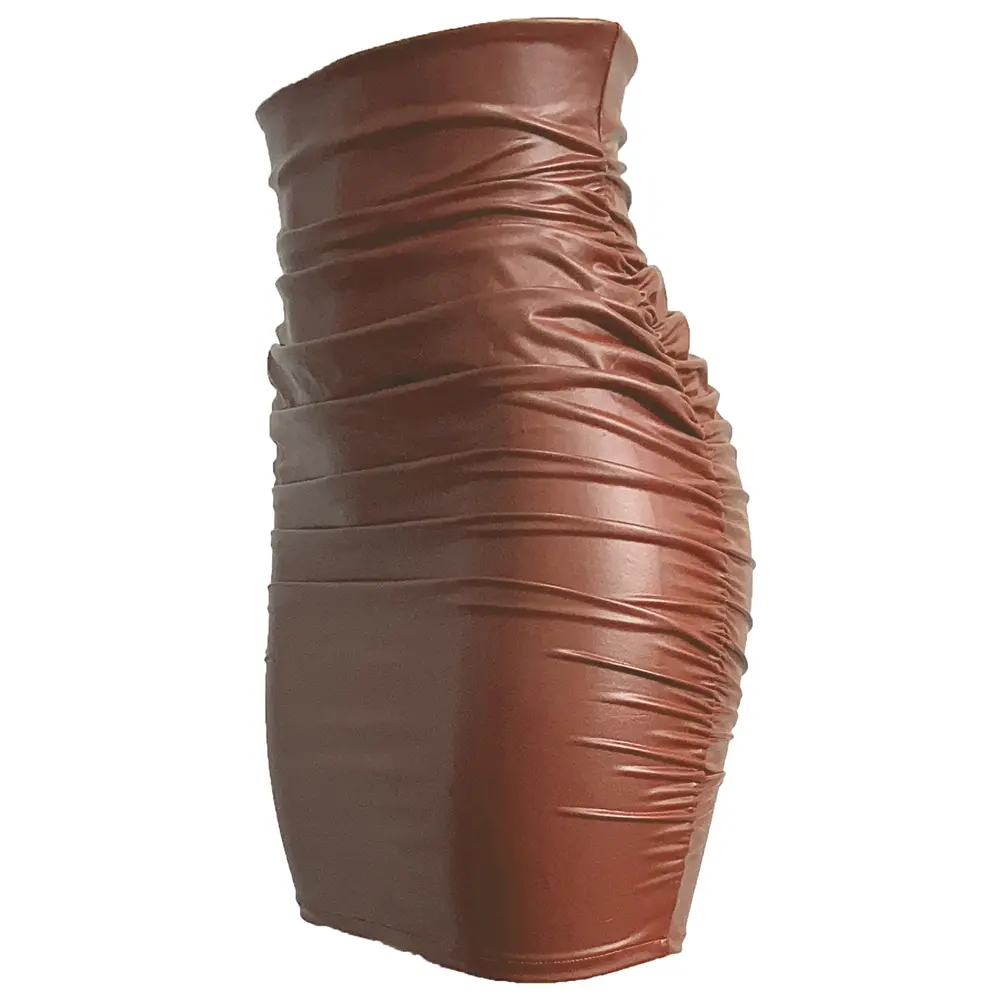 Women's Sexy High-Waist Skinny Black Faux Leather ...