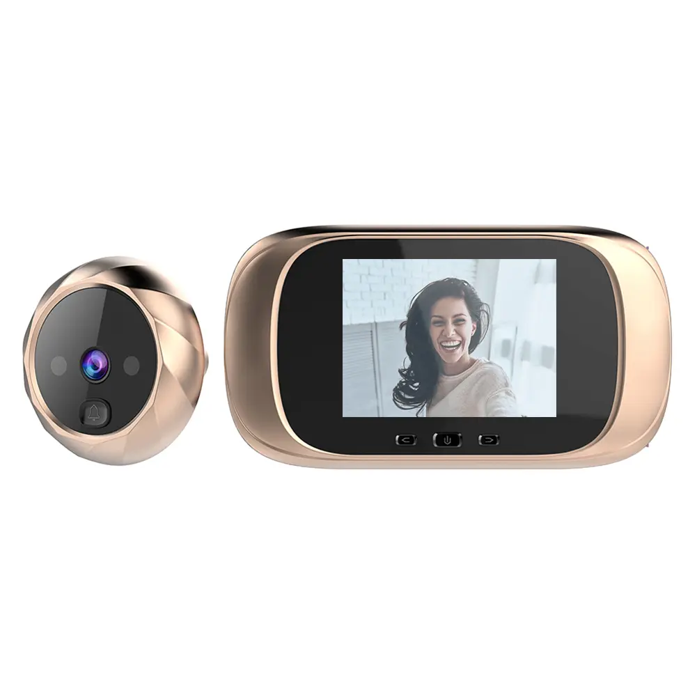 High-Definition Outdoor Doorbell with Integrated Peephole Camera