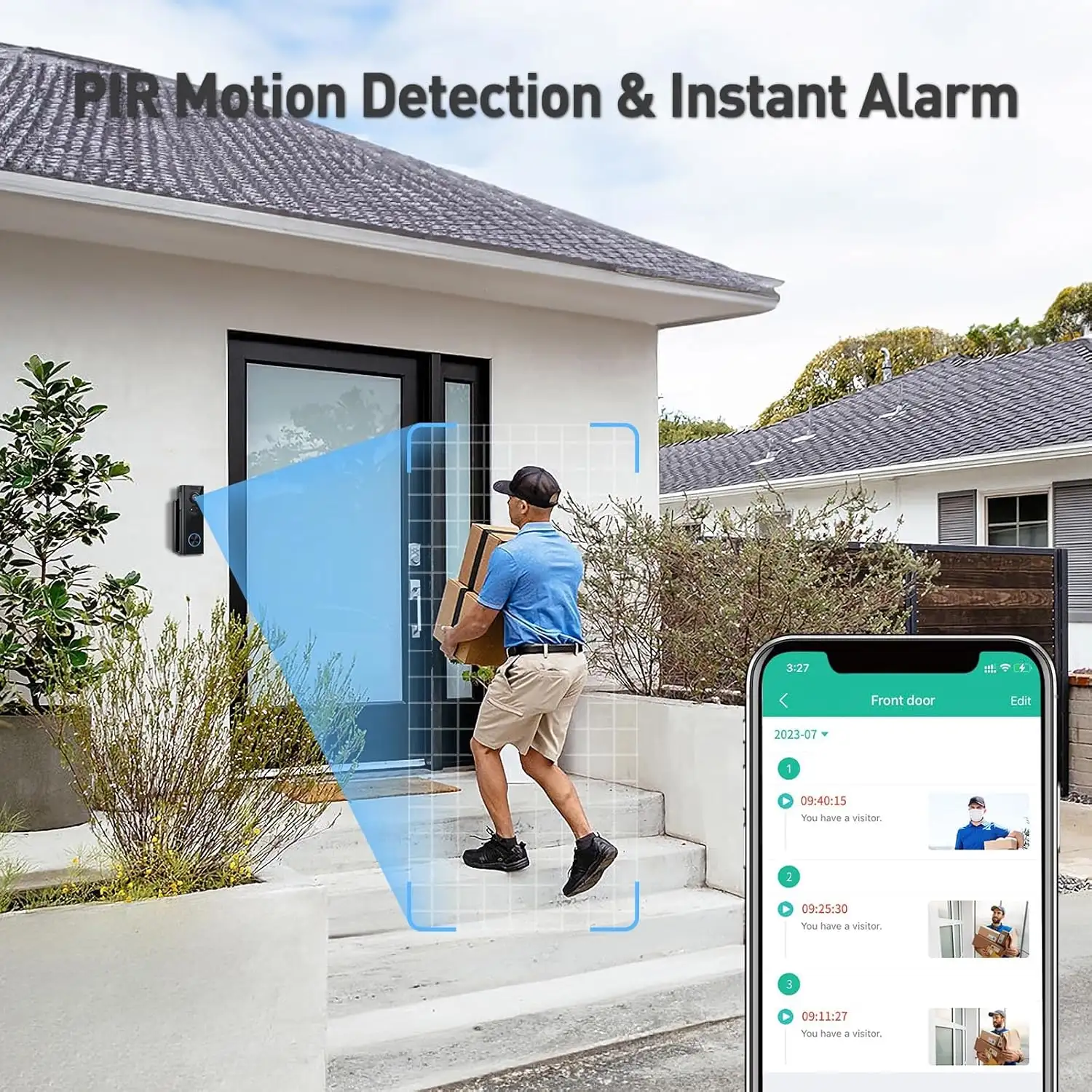 Wireless Video Doorbell With Two-Way Audio, Motion...