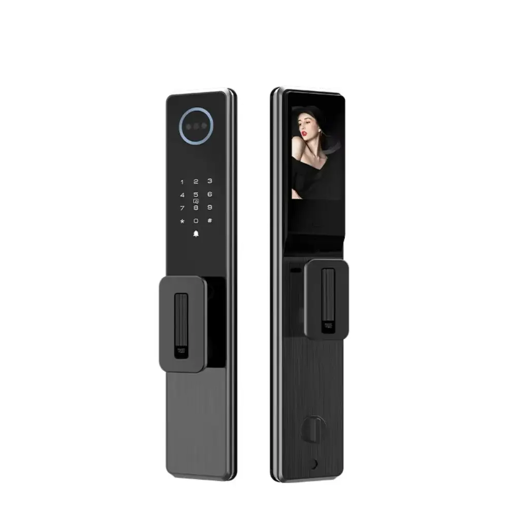 Home Smart 3D Face Recognition Video Door Lock WiFi Electronic Zinc Alloy Material Lock Memory Card Smart Locks