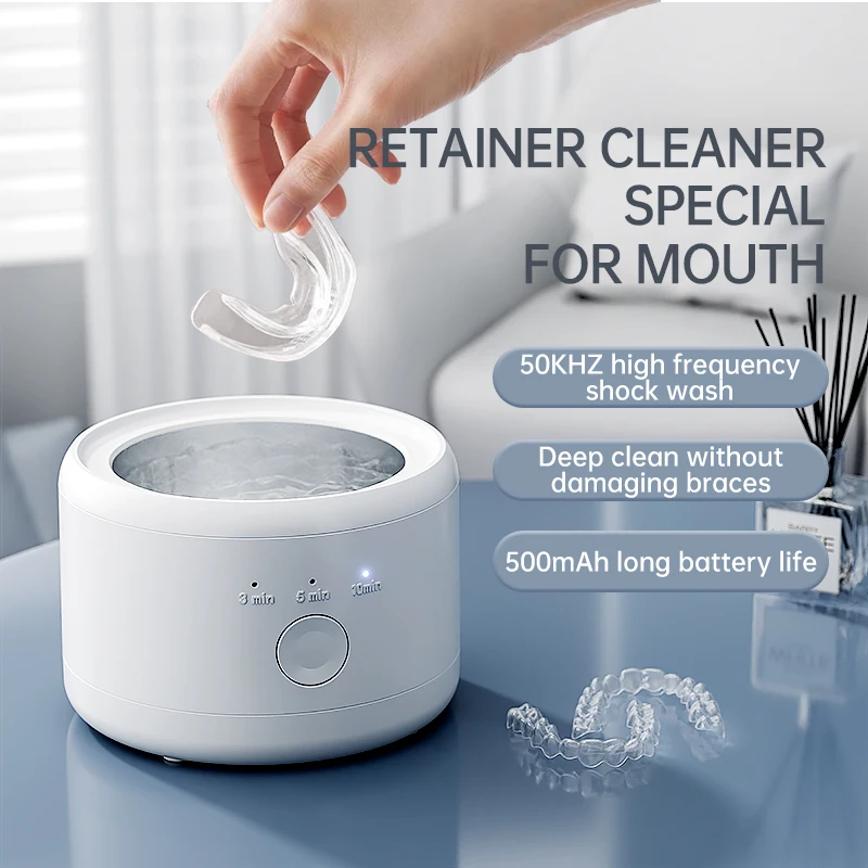 Ultrasonic Braces Cleaning Machine Multi-function Invisible Retainer Denture Machine Jewelry High Frequency Cleaner
