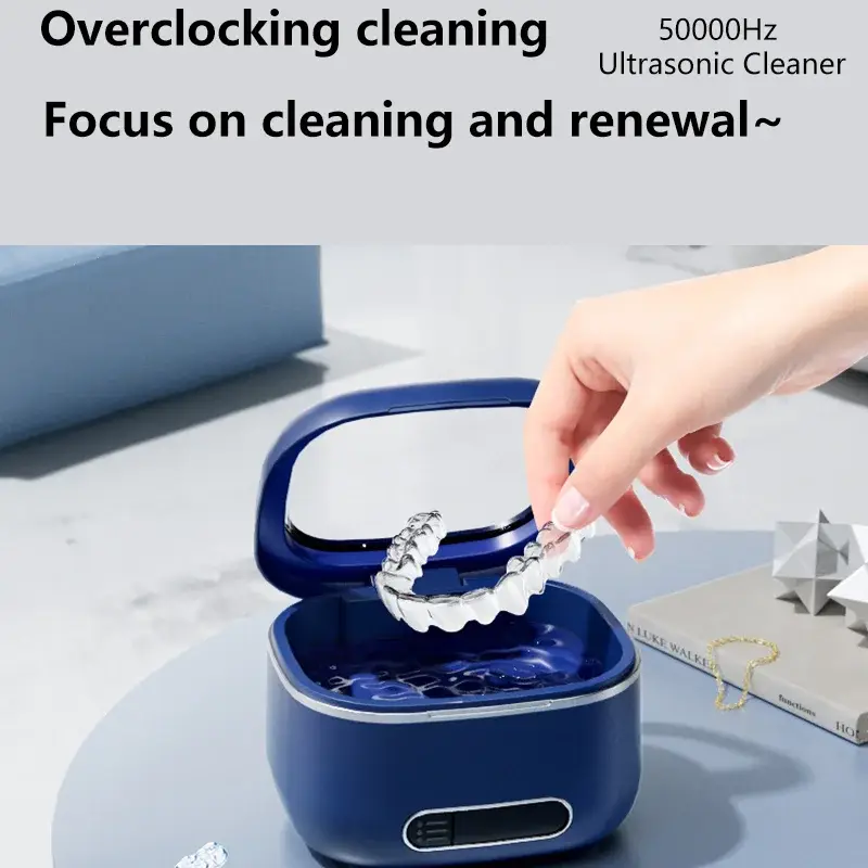 Ultrasonic Cleaning Machine 3Speed Timed Household Jewelry Denture Cleaner Portable High Frequency Cleaning