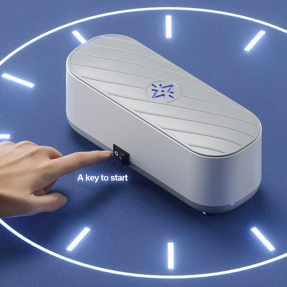 Ultrasonic Cleaning Machine USB Rechargeable High Frequency Vibration Wash Cleaner Jewelry Glasses Brush Dentures UV Cleaner