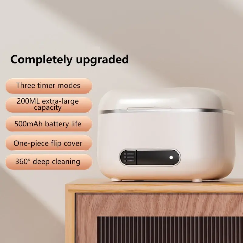 Ultrasonic Cleaning Machine 3Speed Timed Household Jewelry Denture Cleaner Portable High Frequency Cleaning