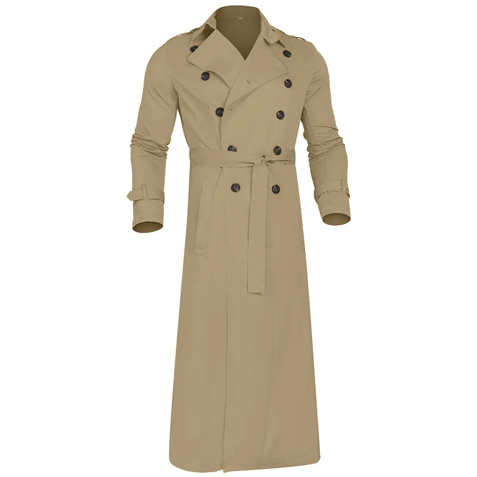 Men's Long Sleeve Casual Thin Trench Coat Fashion ...