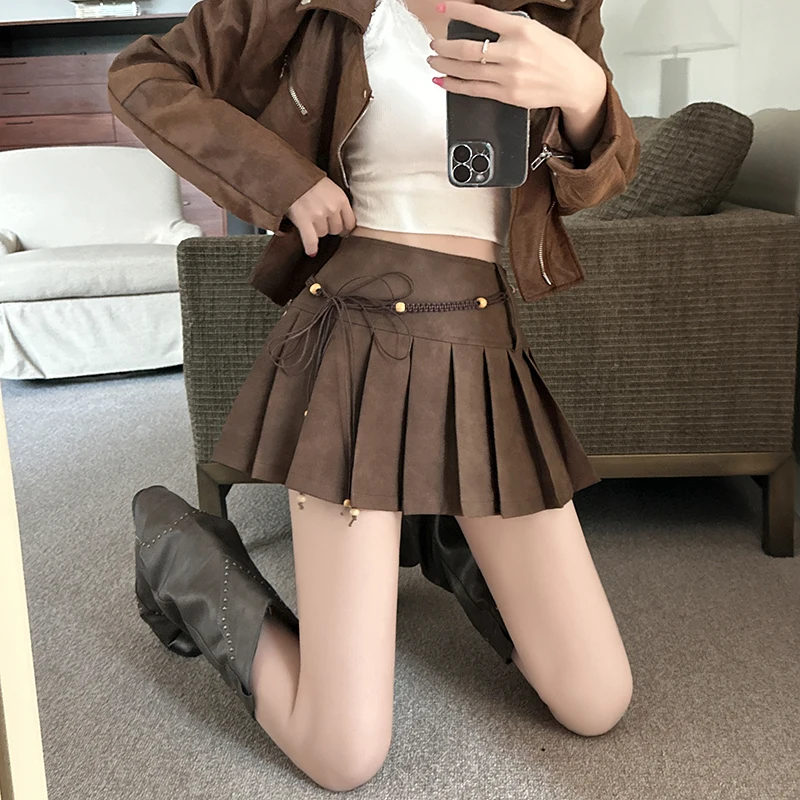 Women's Sexy High-Waist PU Leather Mini Skirt