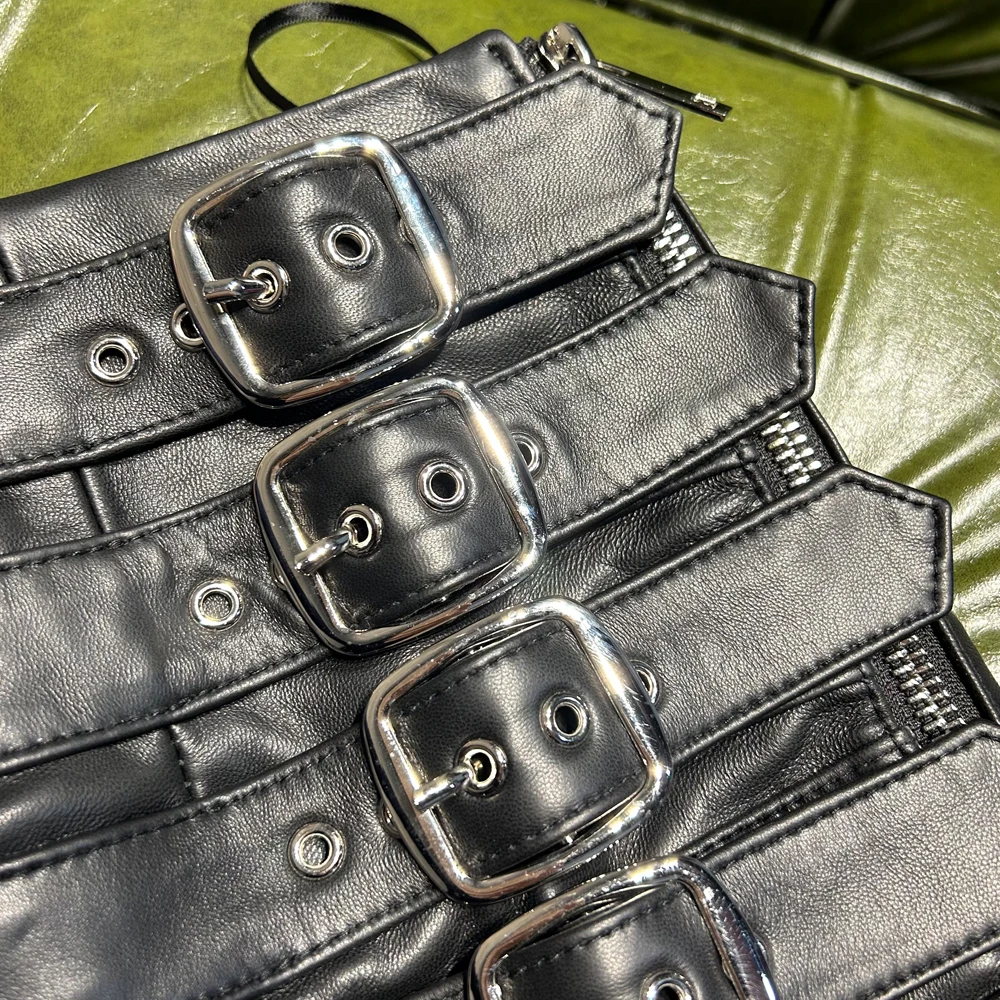 Women Mini Skirts With Belt Genuine Sheep Skin Skirt