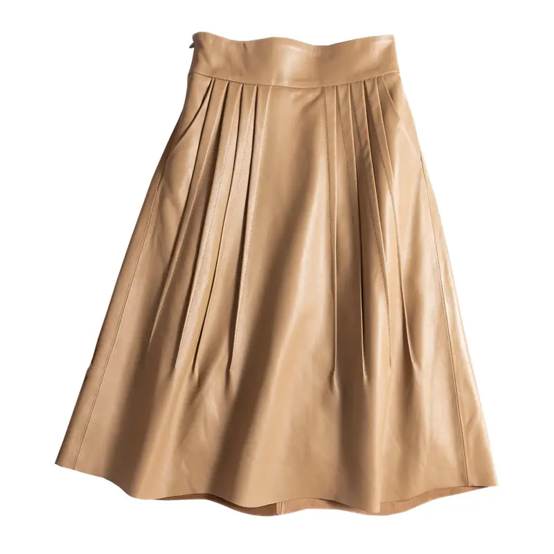 Women Leather Skirts High-End High-Quality Sheepskin