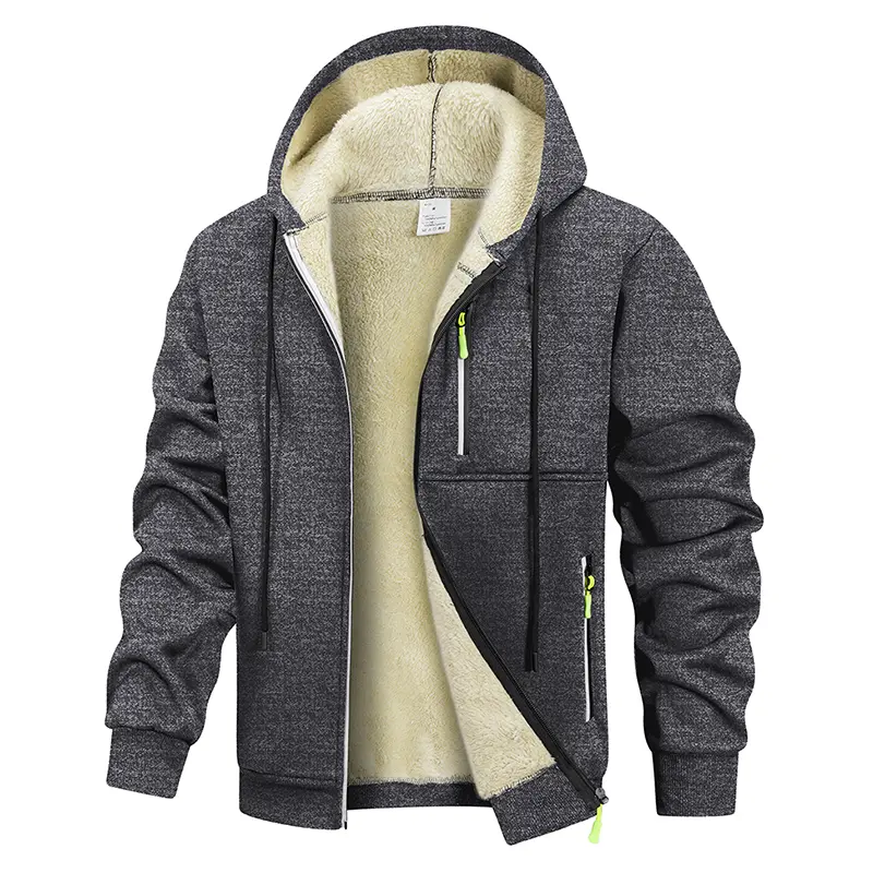Men's Warm Sherpa Plush Lined Jacket Casual Zip Up...