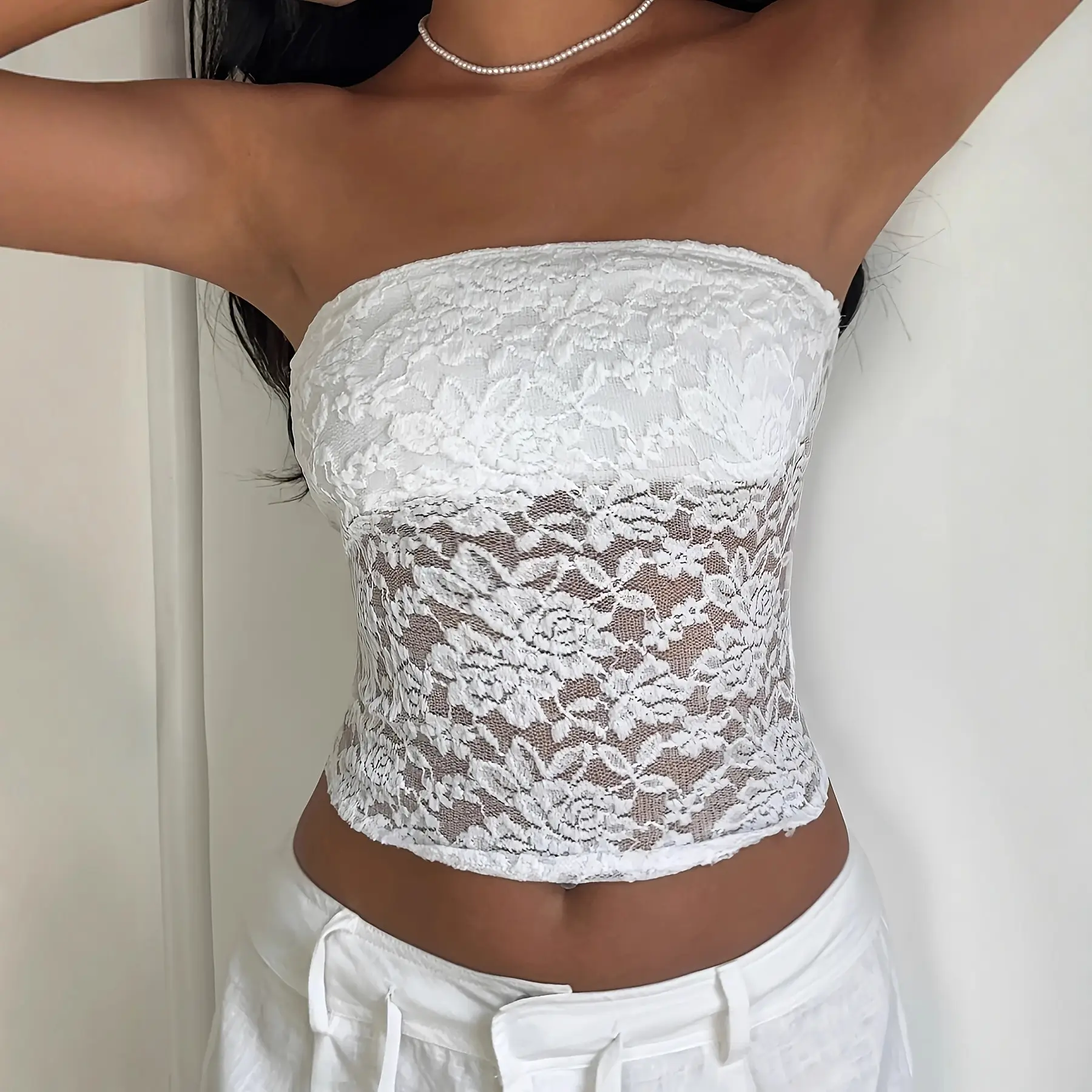Women's Lace Navel Sexy Style Top