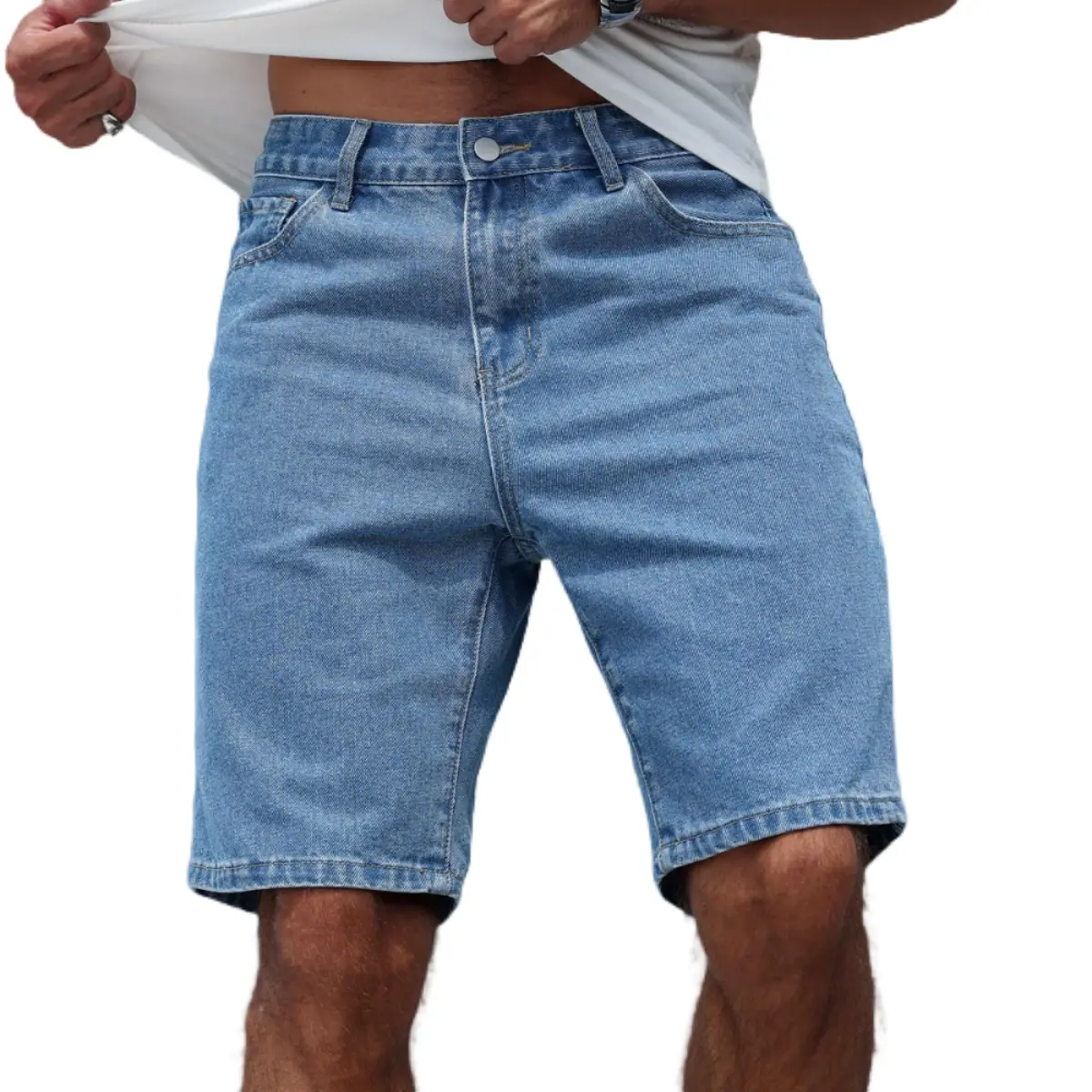 Men's Summer Simple Style Denim Shorts