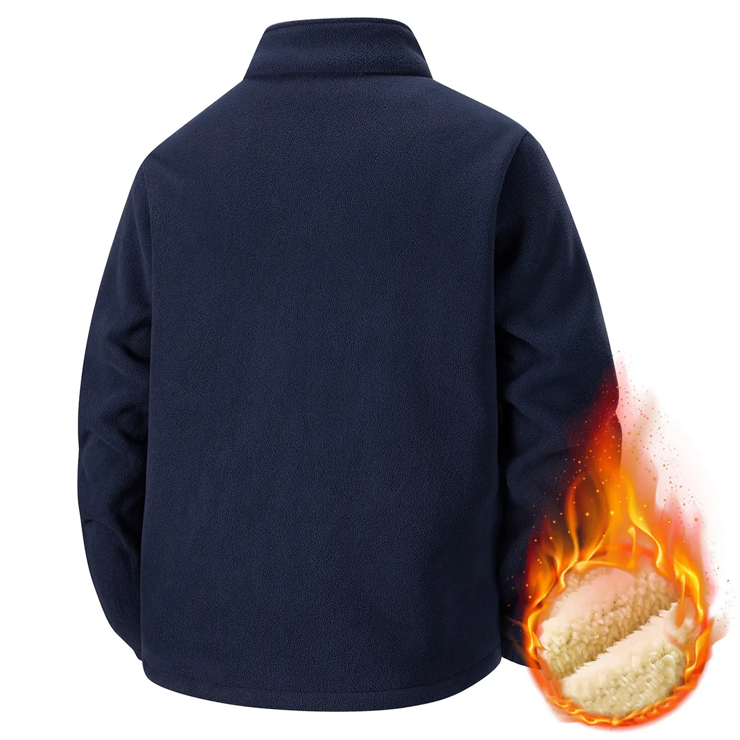 Men's Jacket Thick Warm Polar Fleece Lined Coat Sherpa Fleece Outwear Casual Parka Jackets