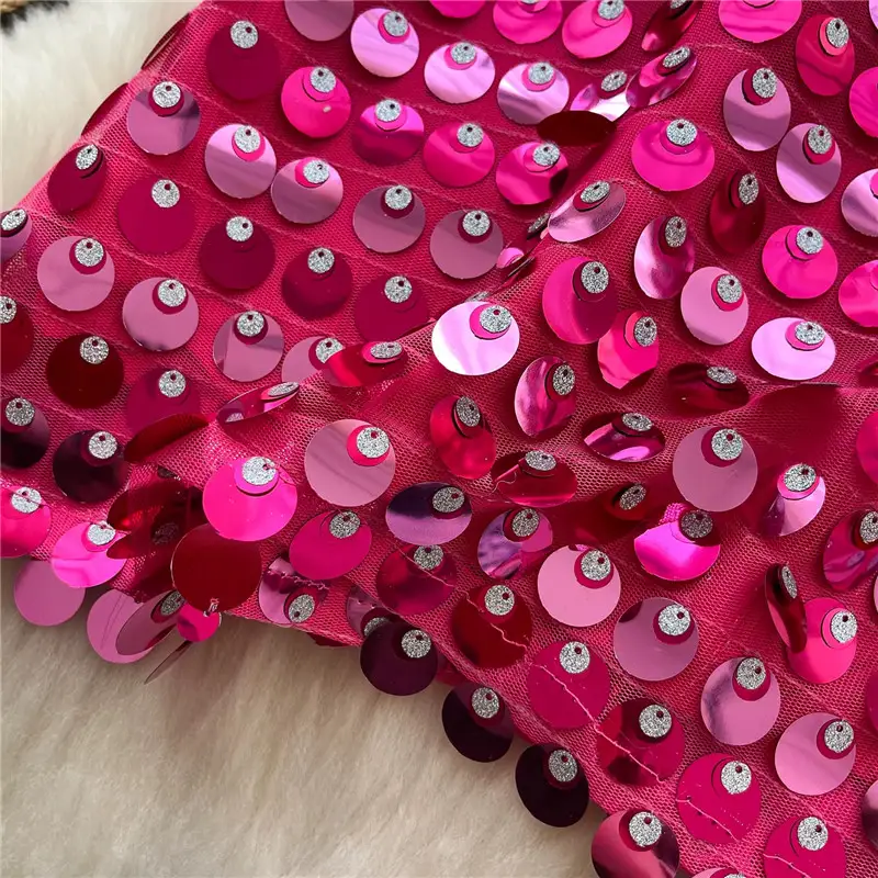 Sexy Solid Color Sequin V-Neck Camisole