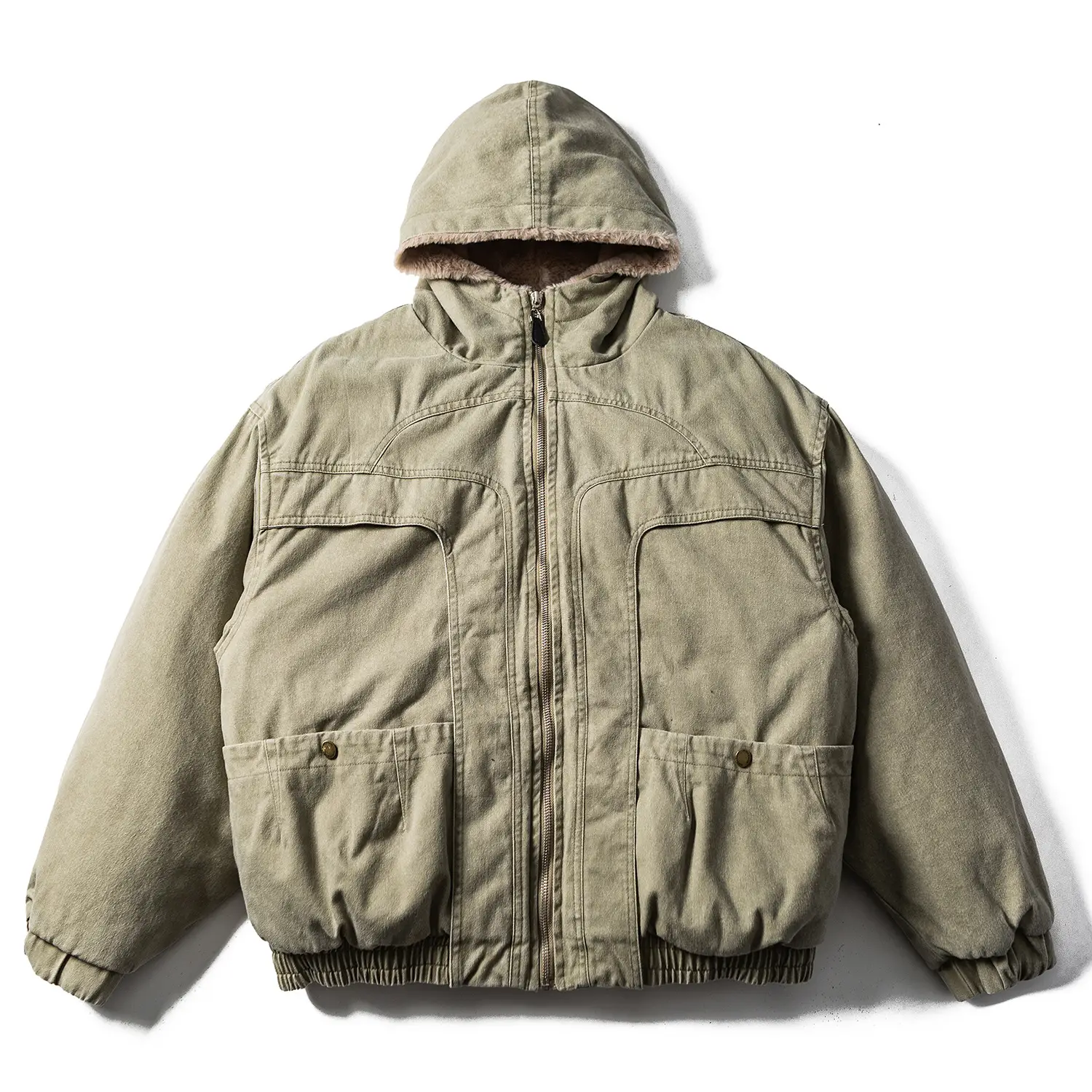 Men Jackets Thicken Fleece Warm Parkas Coats Vintage Hooded Jackets Loose Casual Jackets Outerwear