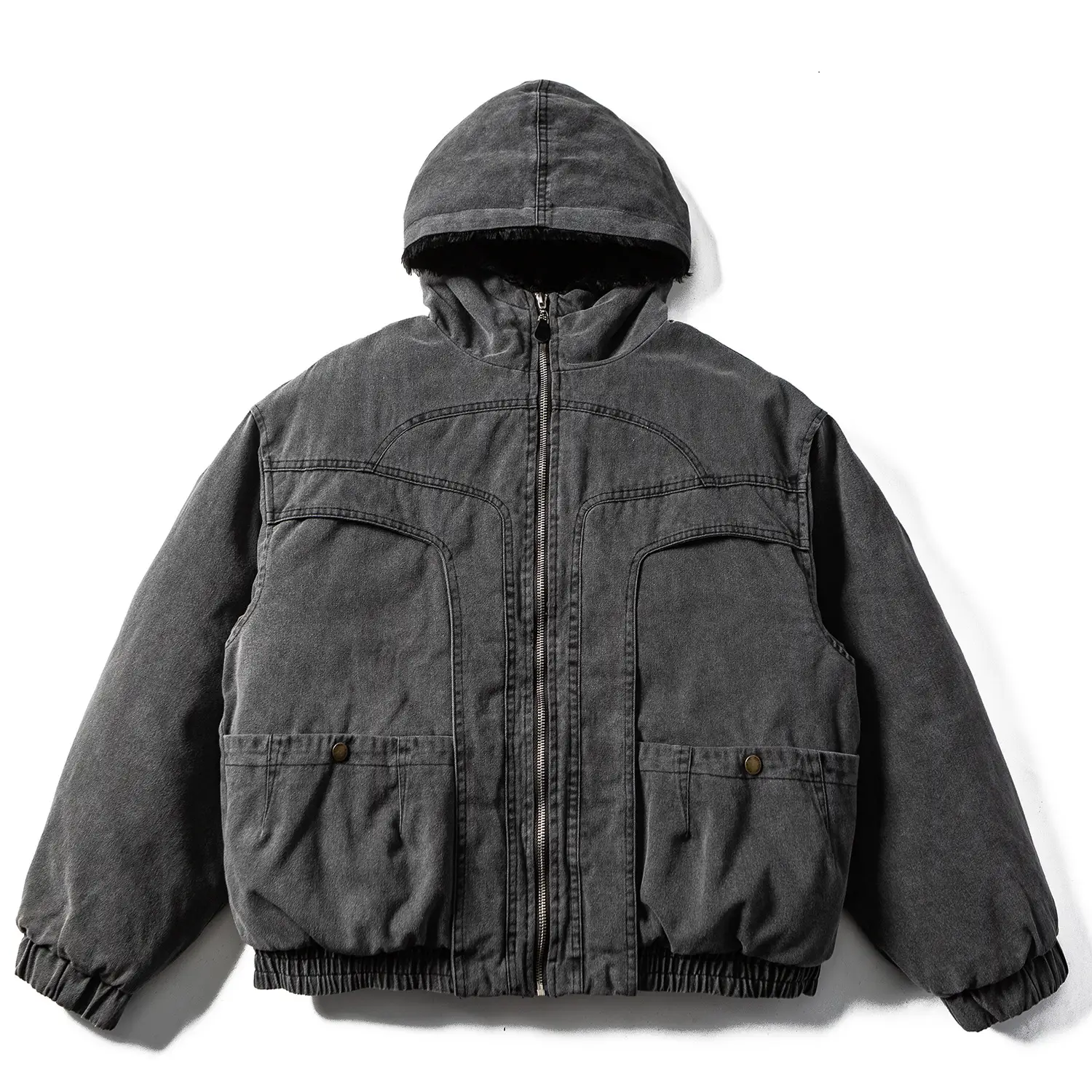 Men Jackets Thicken Fleece Warm Parkas Coats Vintage Hooded Jackets Loose Casual Jackets Outerwear