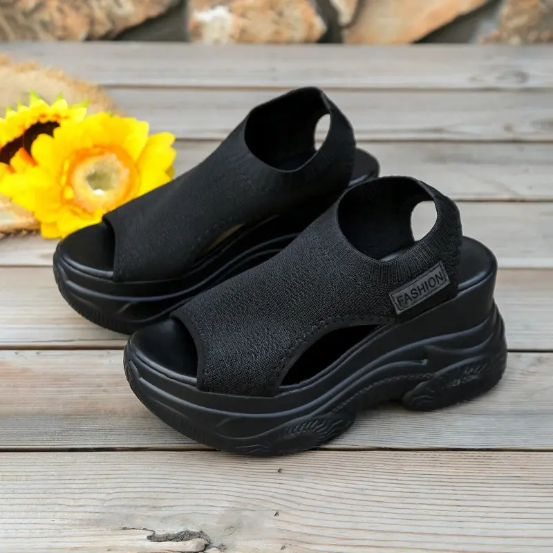 Fashionable Comfortable Lightweight Women's Non-Slip Thick-soled Open Toe Casual Sandals