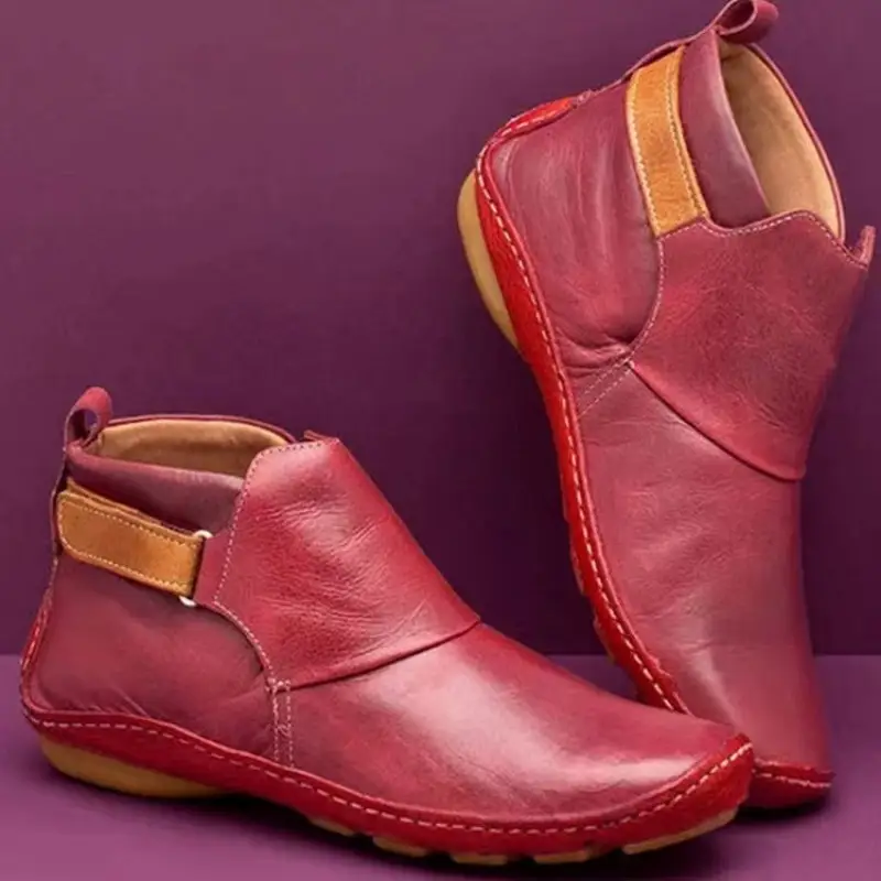 Stylish Women's Boots Flats Womens Waterproof Ankle Boots Anti Slip Short Boots Ladies Casual Shoes