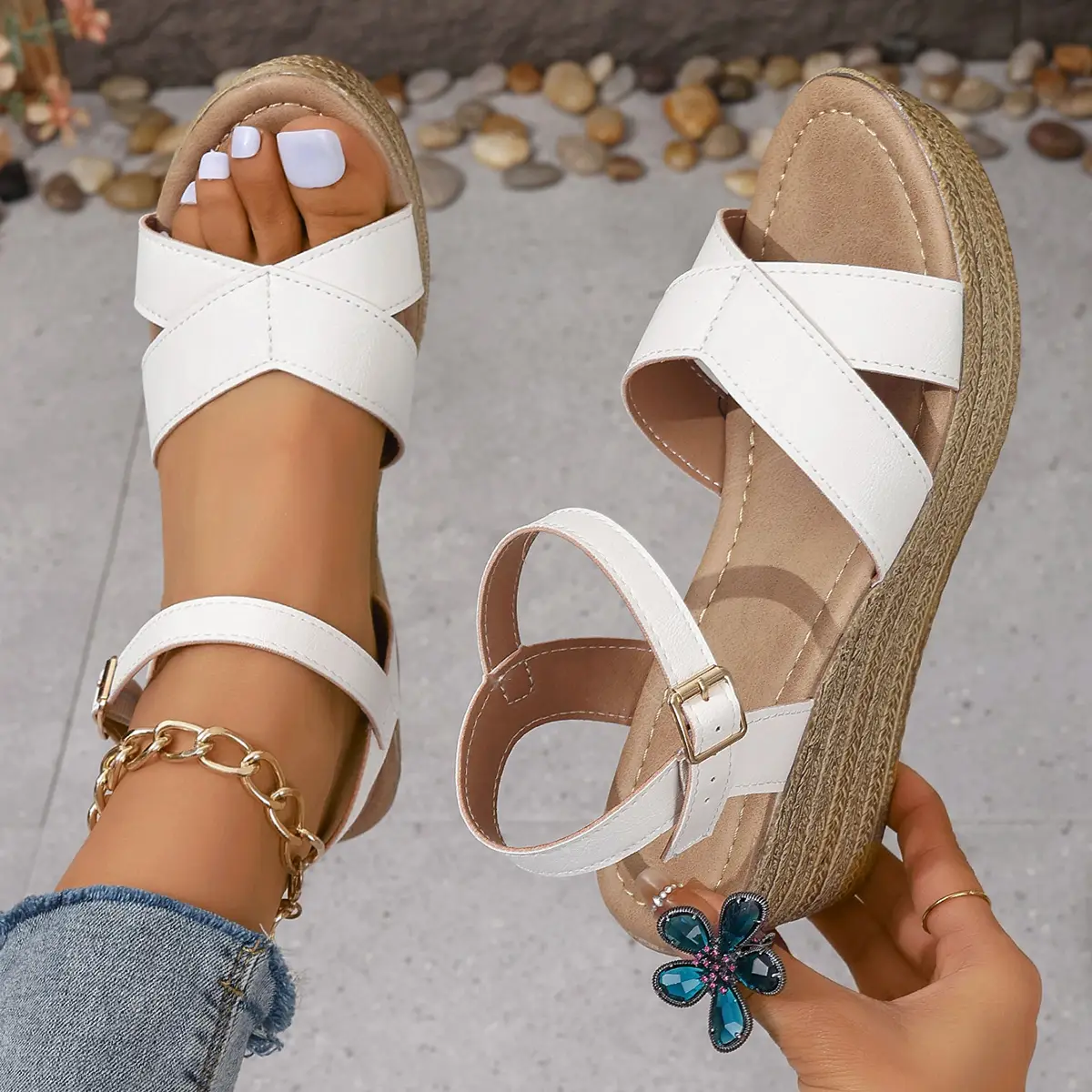 Women's Sandals Wedge Sandals Thick Sole Non Slip
