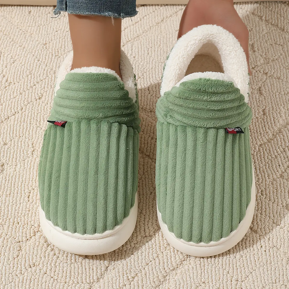 New Women's Winter Slippers Non-Slip Fluffy Boot-S...