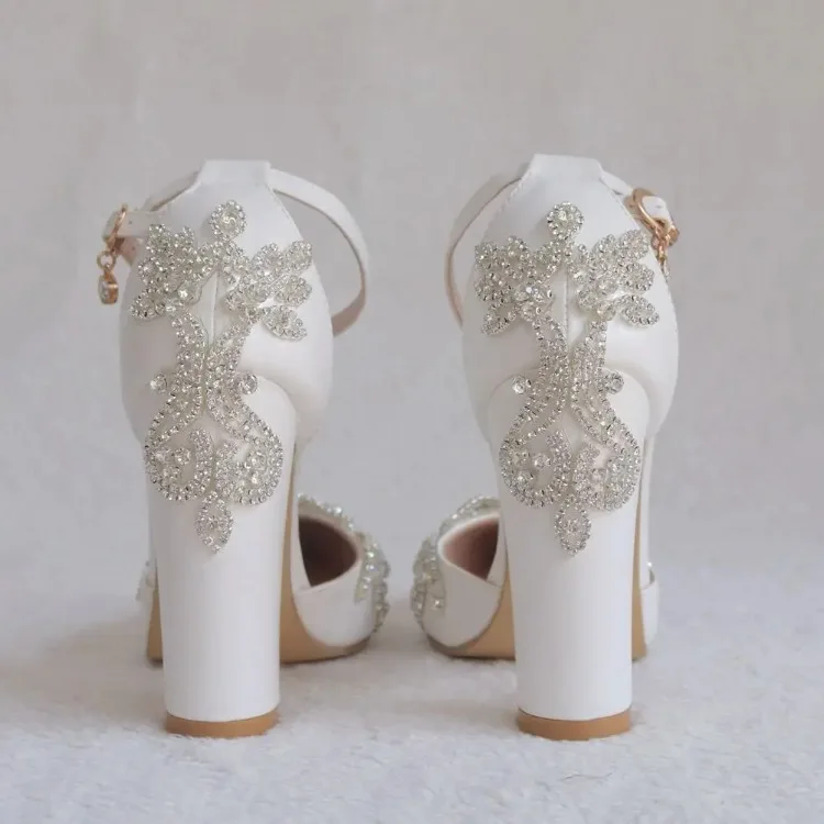 Pointed Toe High Heel Shoes with Thick Block Heel