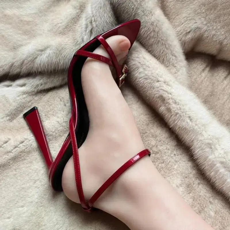 Pointed Thin Heel Banquet Pumps Simple Elegant High Heels