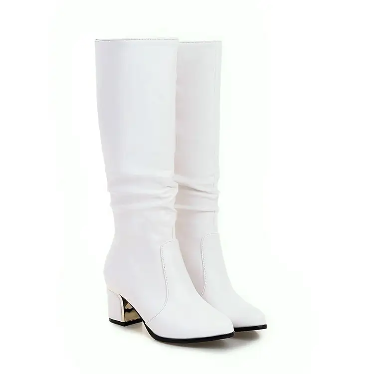Over-the-Knee Leather Boots Tall with High Heels