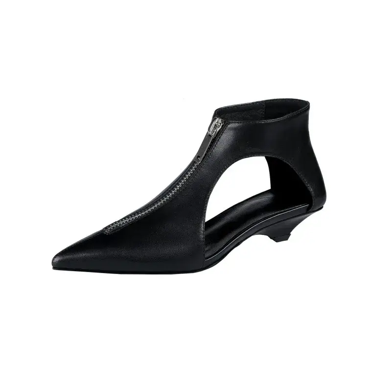 Women Sandals Genuine Leather Shoes Women Pointed ...