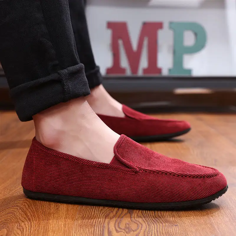 Fabric Slip-On Men’s Loafers Fashion Style Soft ...