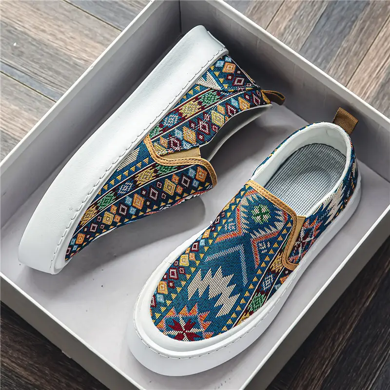 Men's Breathable Canvas Shoes Classic Fashion With...