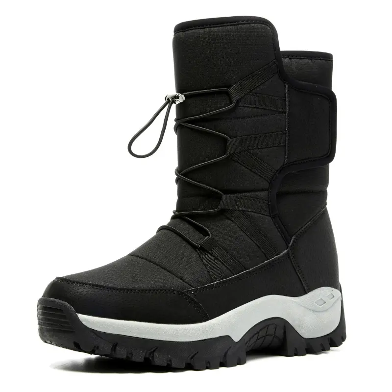 High-Top Outdoor Cotton Shoes Comfortable Snow Boots Casual Warm Non-Slip Lace-Up Warm Boots