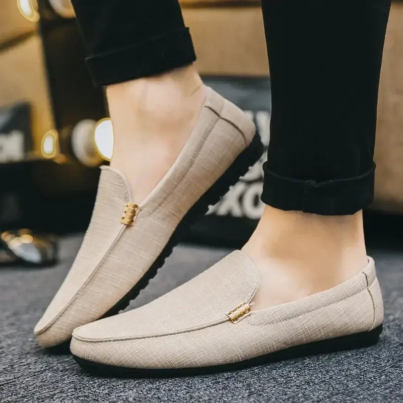 Men’s Casual Loafers Canvas Sneakers Comfortable Driving and Walking Shoes