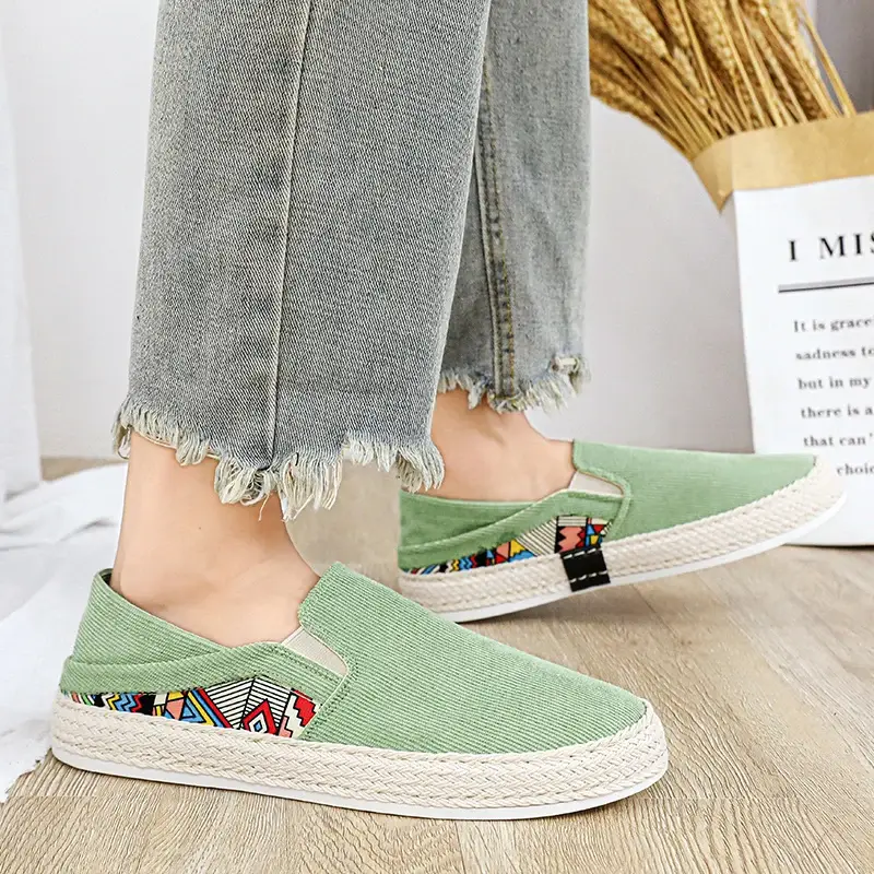 Slip On Canvas Flats for Men Comfortable Casual Loafers Driving Shoes