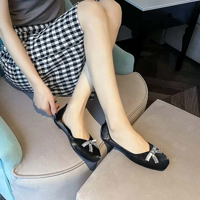 Women's Versatile Flat Shoes With Bows For Commuting