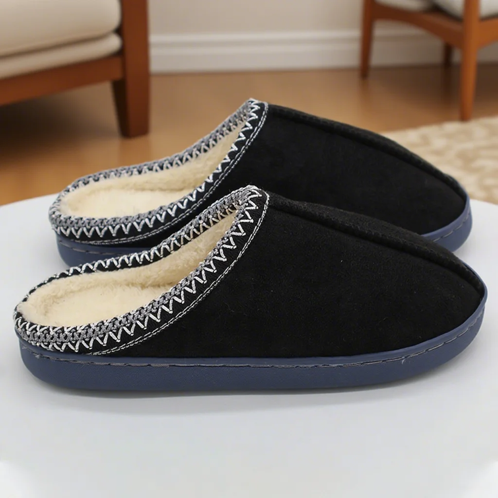 Warm Plush Indoor Home Slippers Thickened Non-Slip...
