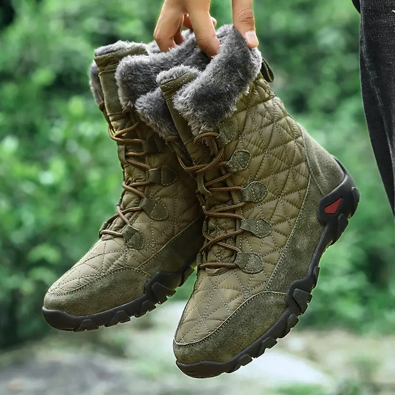 Anti Slip Snow Boots Warm Cold Resistant Shock-absorbing Cotton Boots