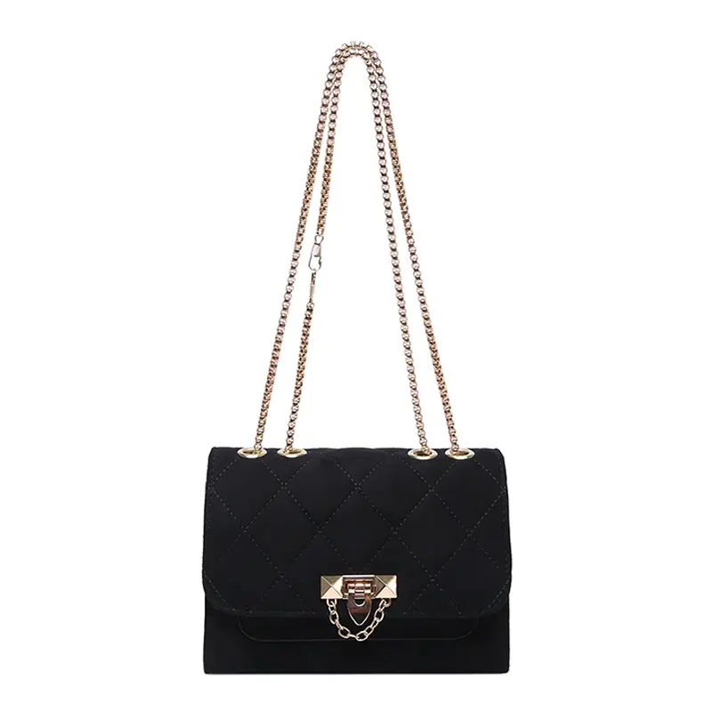 Women's Retro Flap Bag Solid Color Chain Crossbody Bag