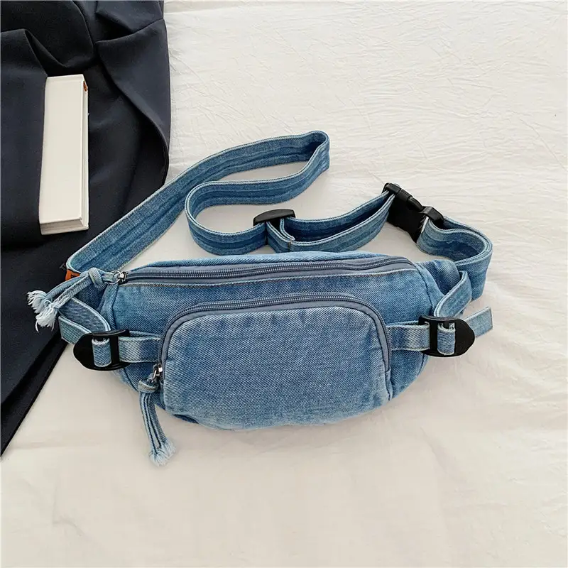 Zipper Waist Packs Neutral Style Casual Chest Bag