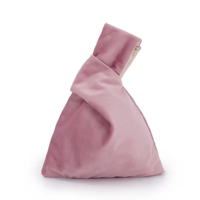 Women Wrist Bag Casual Soft Velvet Bag Reusable