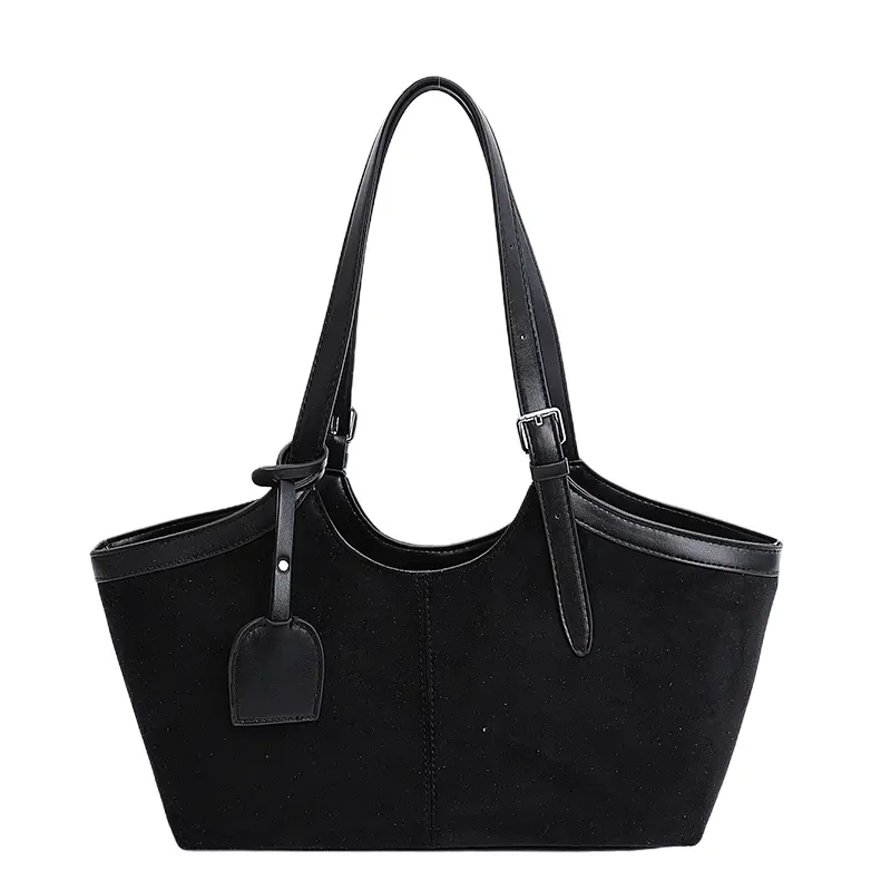 Retro Suede Shoulder Bag Casual Style For Women