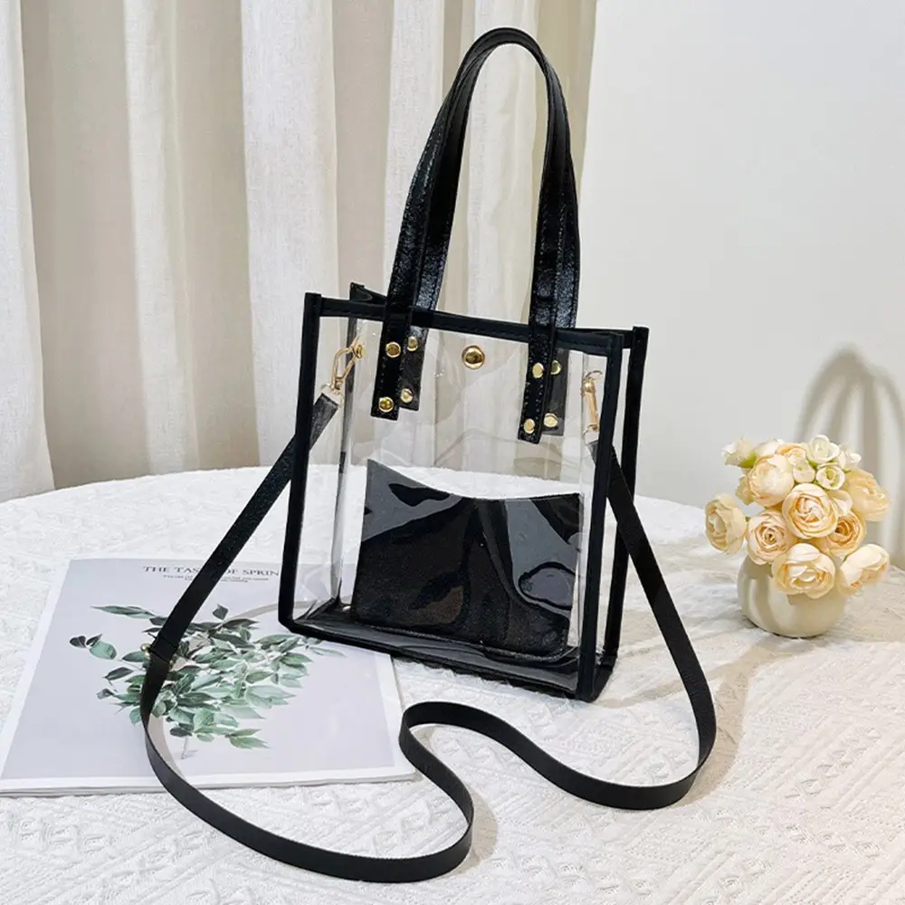 Transparent Crossbody Bag For Women Fashion Shoulder Bag PVC Transparent Jelly Bag