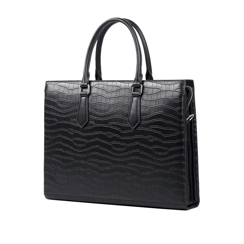 Genuine Business Men's Handbag Top Layer Cowhide Laptop Large Capacity Briefcase