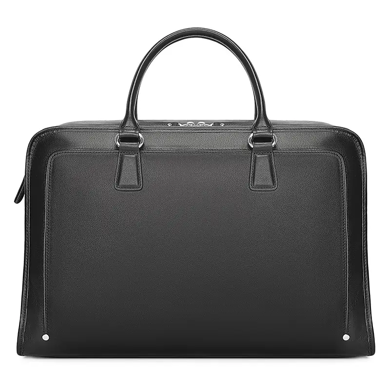 Vitage Black Business Briefcase For Men Real Leather