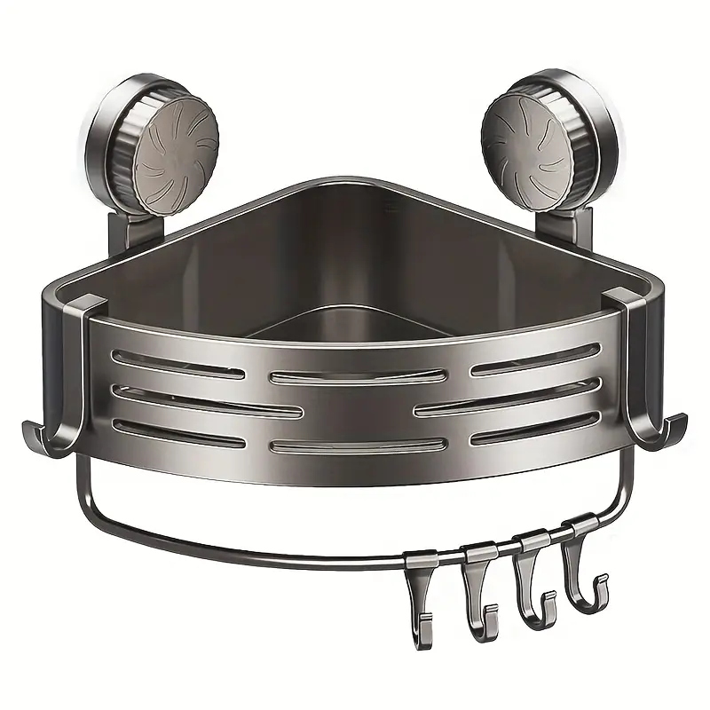 Space-Saving Suction Cup Bathroom Shelf No Drillin...