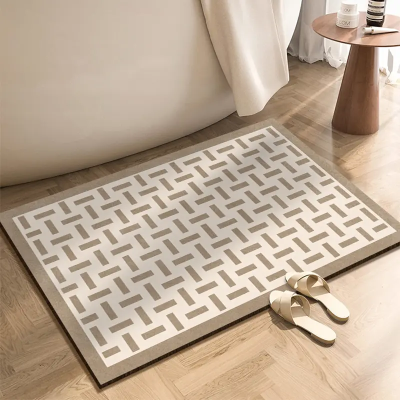 Bath Mat Bathroom Super Absorbent Bathroom Rugs Anti Slip Quick Dry Shower Toilet Pad Doormat Washable