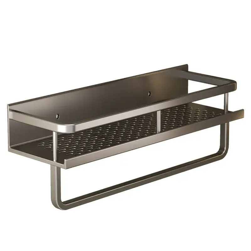 Bathroom Storage Rack With No Holes Wall-Mounted Storage Rack