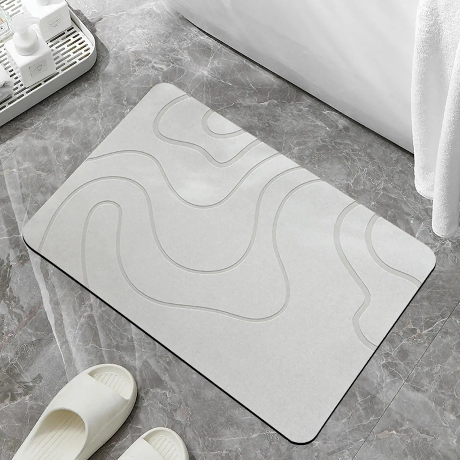 Bath Drying Stone Mat Diatom Mud Soft Mat Toilet Door Non Slip Mat Water Absorption Quick Drying