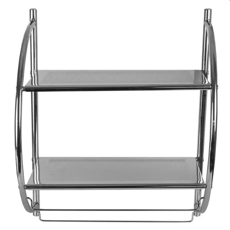 Wall Mount 2 Tier Bathroom Shelf Storage Unit