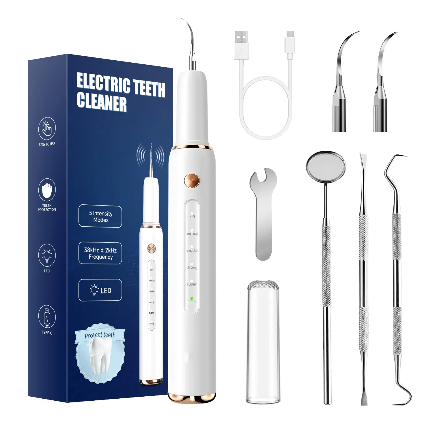 Electric Ultrasonic Dental Scaler Stain Removal Su...
