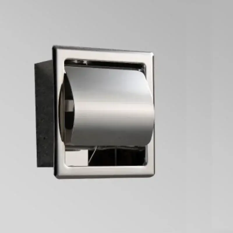 Polished Wall Recessed Built-in Toilet Paper Holder