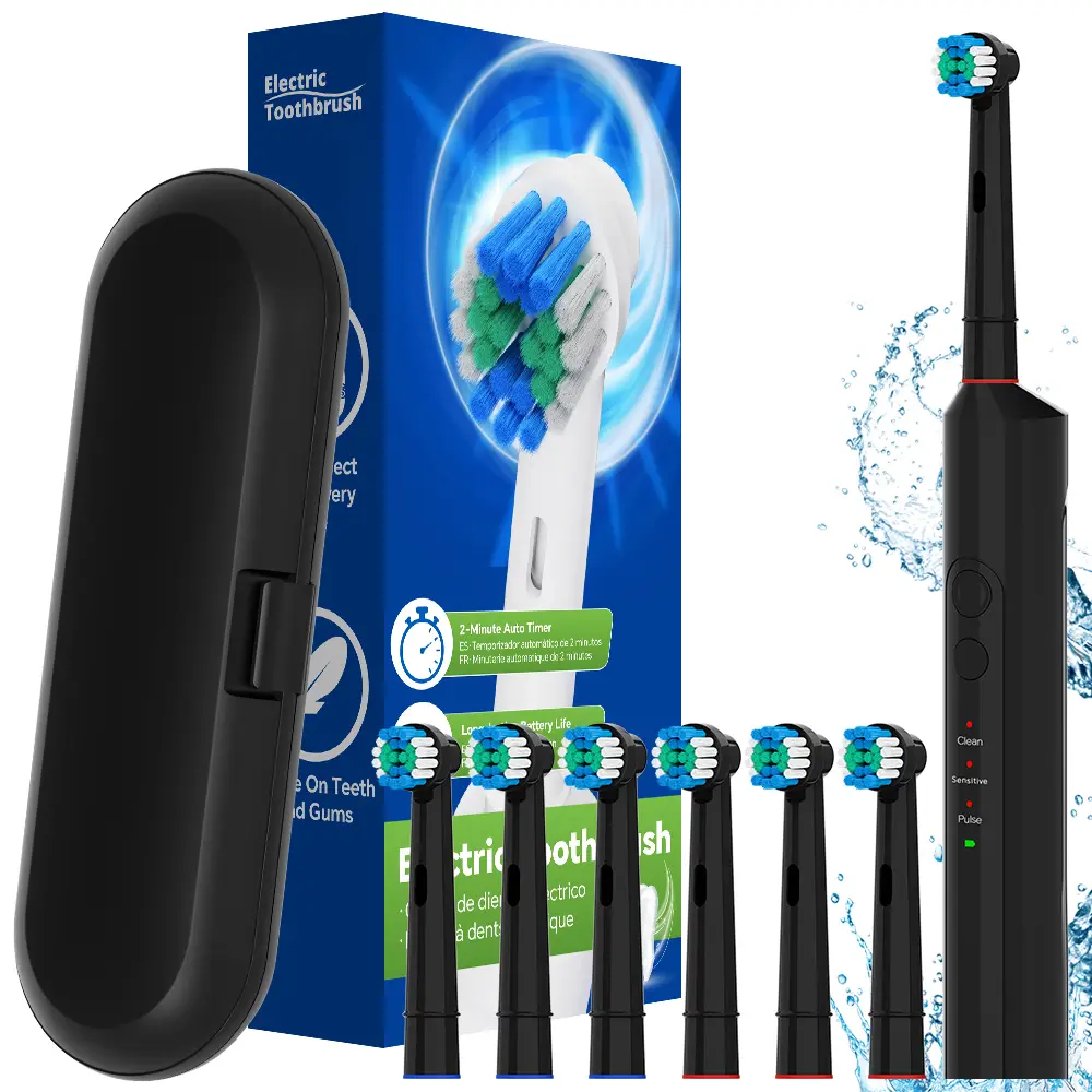 Rechargeable Electric Toothbrush 3 Modes Timer Portable Electric Toothbrushes Compatible